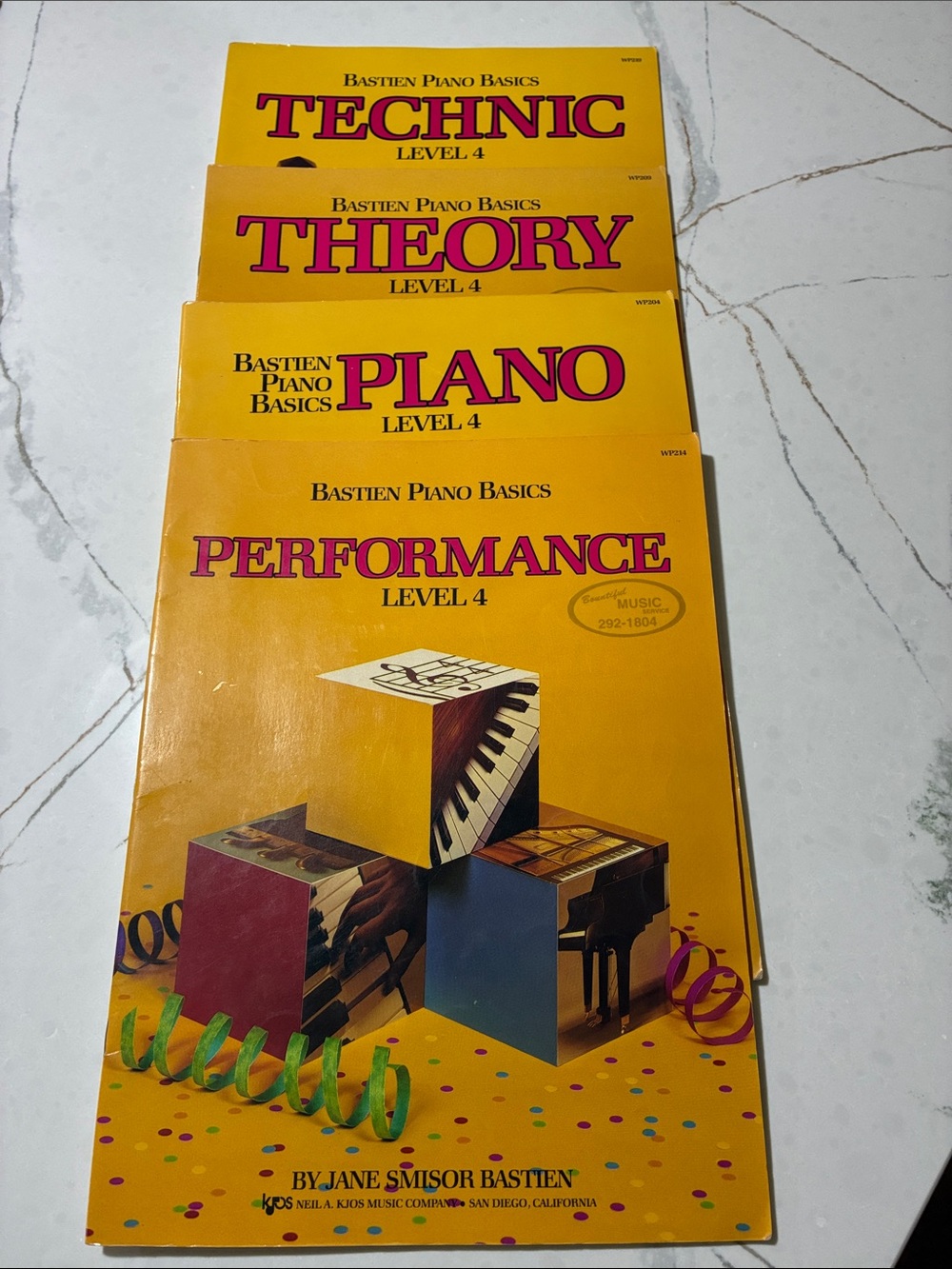 Bastien Piano Books Set of 4 Level 4